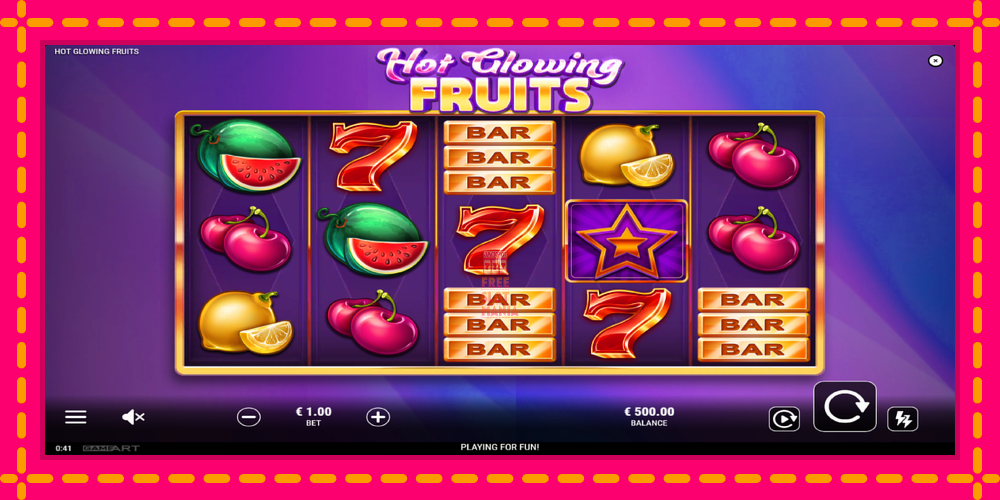 Automat Hot Glowing Fruits z jasną grafiką, zdjęcie 2