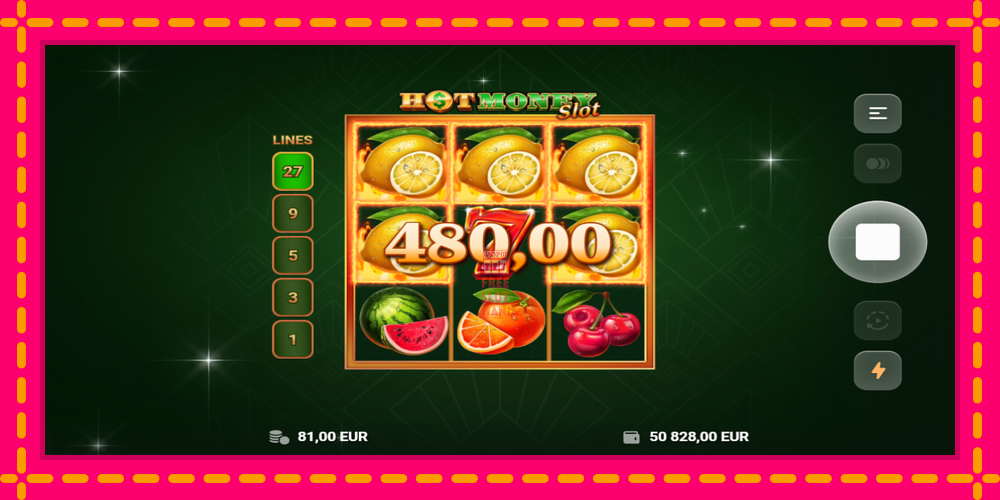 Automat Hot Money Slot z jasną grafiką, zdjęcie 5