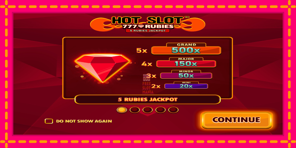 Automat Hot Slot 777 Rubies Extremely Light z jasną grafiką, zdjęcie 1