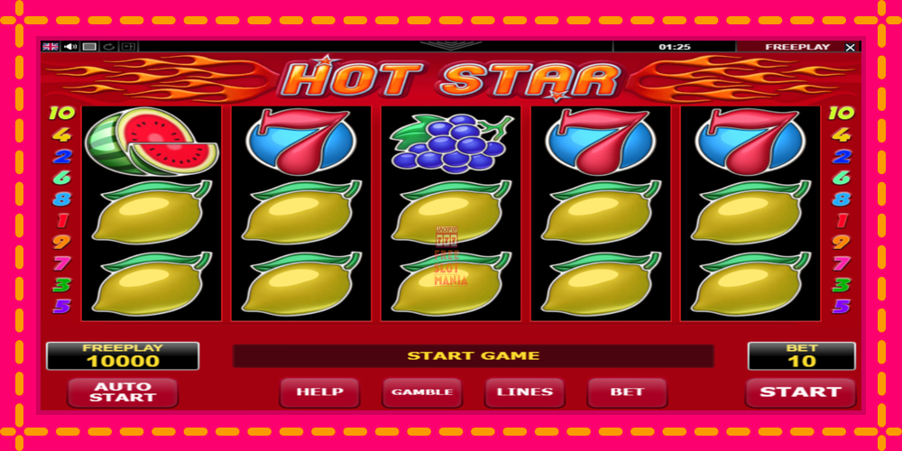 Automat Hot Star z jasną grafiką, zdjęcie 2