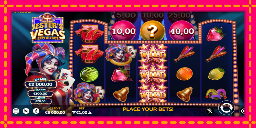 Automat Jesters Vegas Experience z jasną grafiką, zdjęcie 2