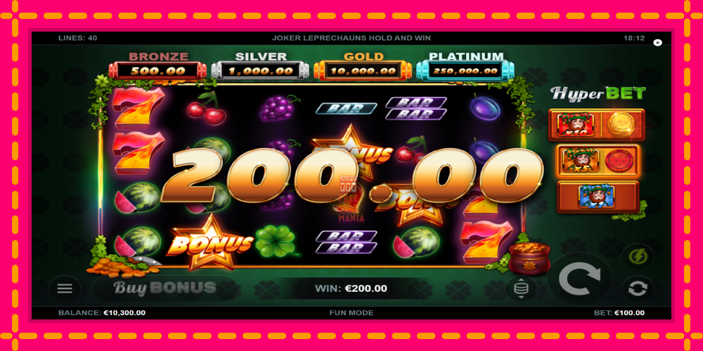 Automat Joker Leprechauns Hold and Win z jasną grafiką, zdjęcie 3