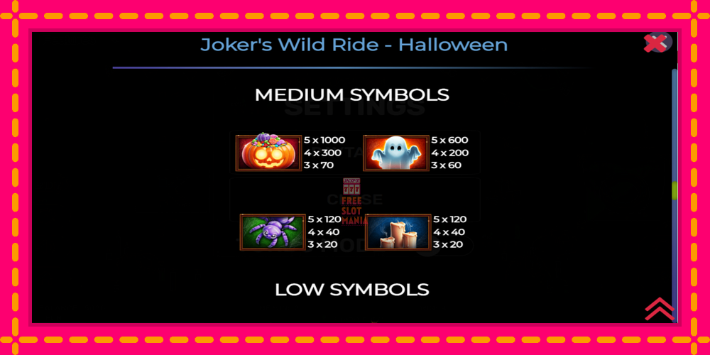 Automat Jokers Wild Ride Halloween z jasną grafiką, zdjęcie 5