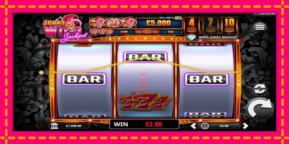 Automat Jokrz Wild Jackpot z jasną grafiką, zdjęcie 4