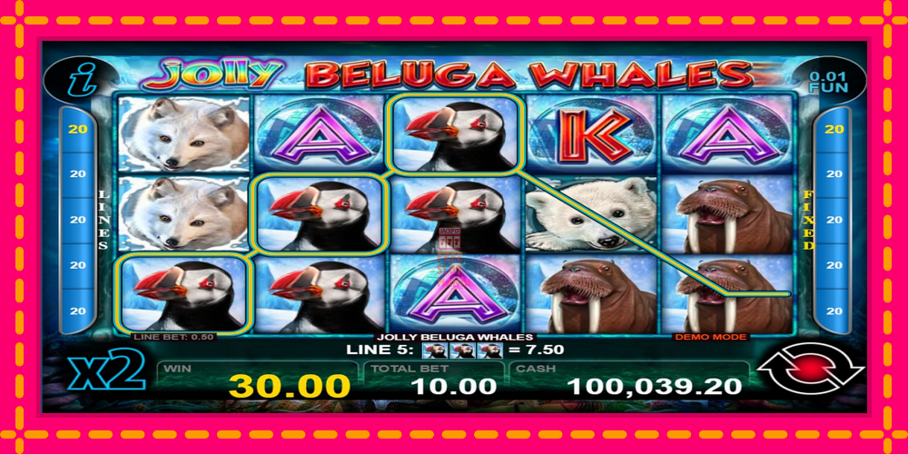 Automat Jolly Beluga Whales z jasną grafiką, zdjęcie 4