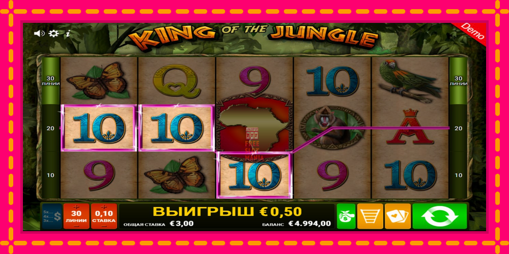 Automat King of the Jungle z jasną grafiką, zdjęcie 2