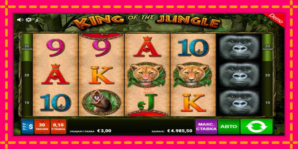 Automat King of the Jungle z jasną grafiką, zdjęcie 3