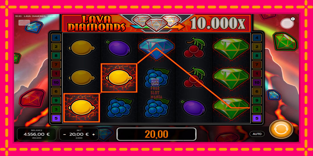 Automat Lava Diamonds z jasną grafiką, zdjęcie 4