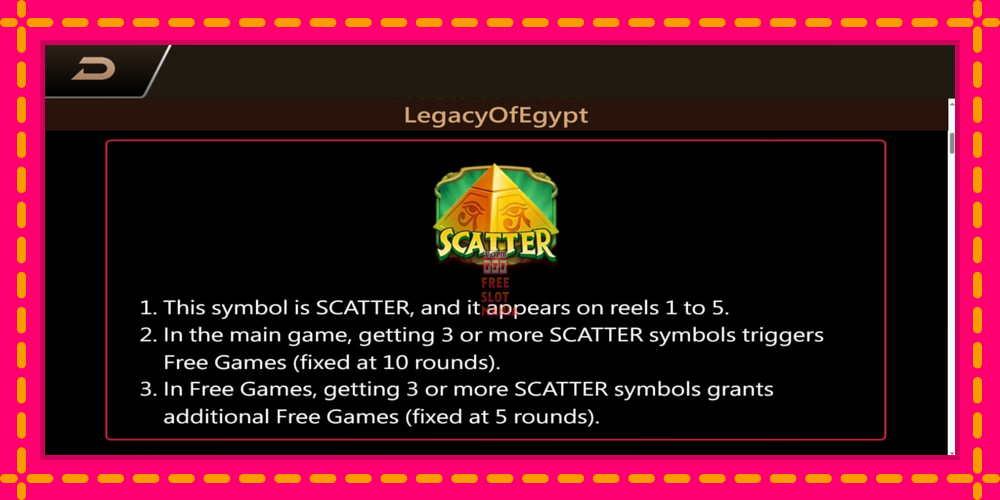 Automat Legacy of Egypt z jasną grafiką, zdjęcie 4