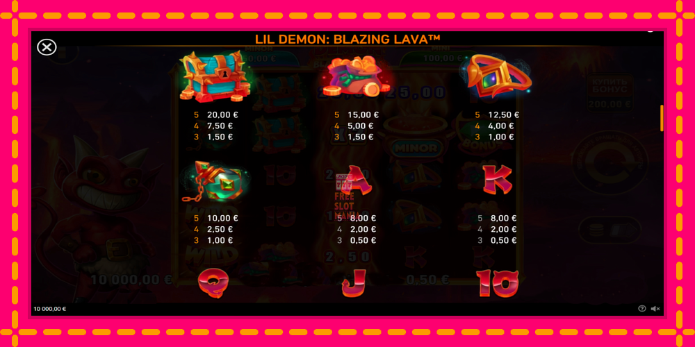 Automat Lil Demon Blazing Lava z jasną grafiką, zdjęcie 5