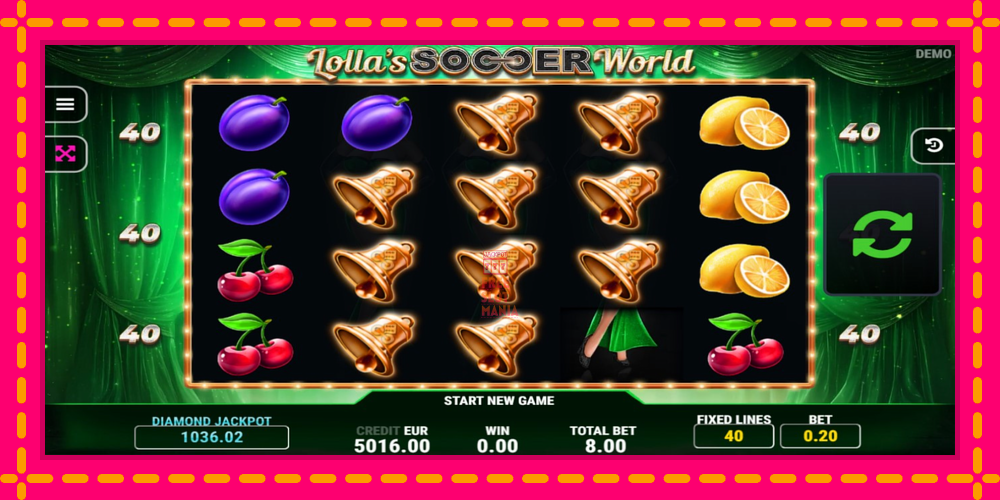 Automat Lollas Soccer World z jasną grafiką, zdjęcie 1