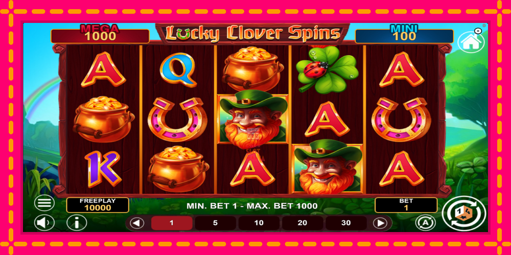 Automat Lucky Clover Spins z jasną grafiką, zdjęcie 2