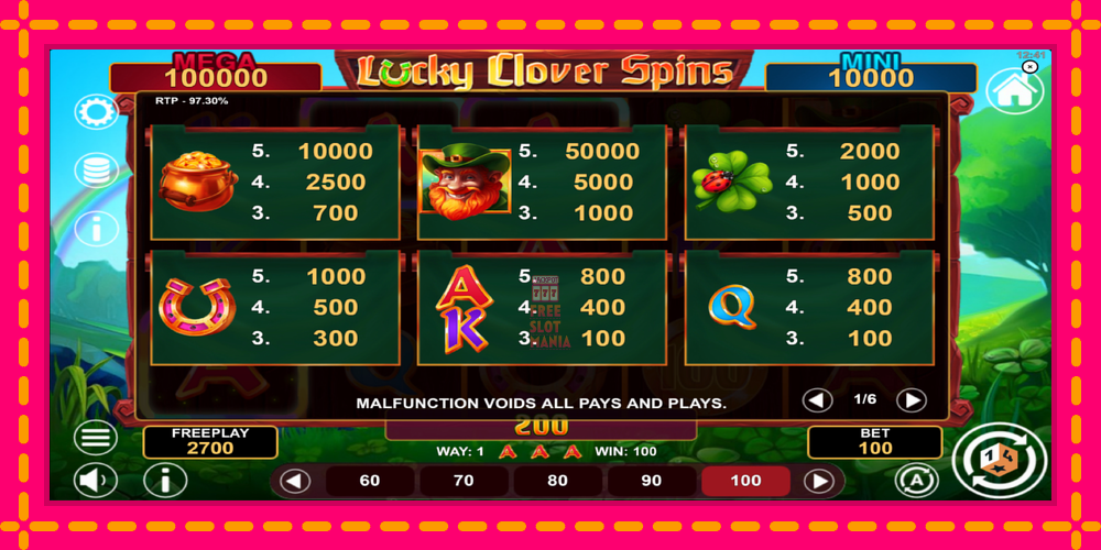 Automat Lucky Clover Spins z jasną grafiką, zdjęcie 5