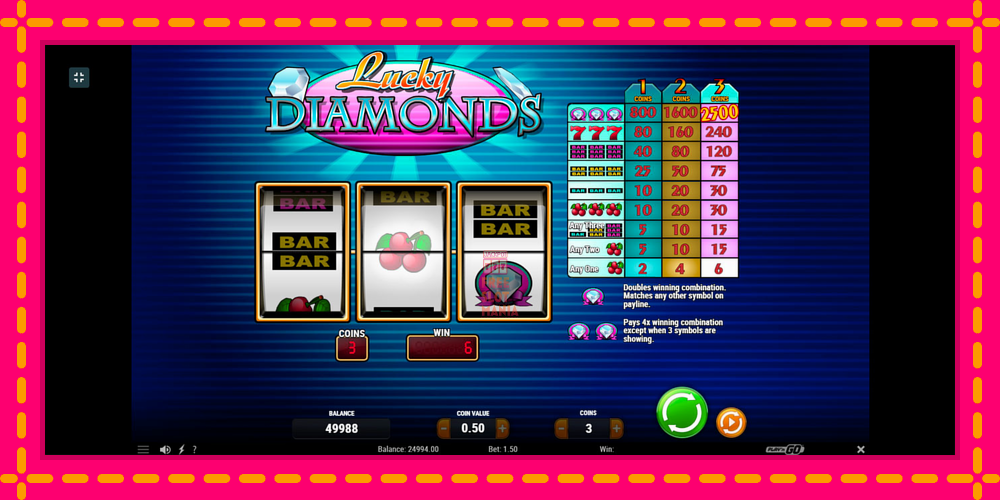 Automat Lucky Diamonds z jasną grafiką, zdjęcie 3