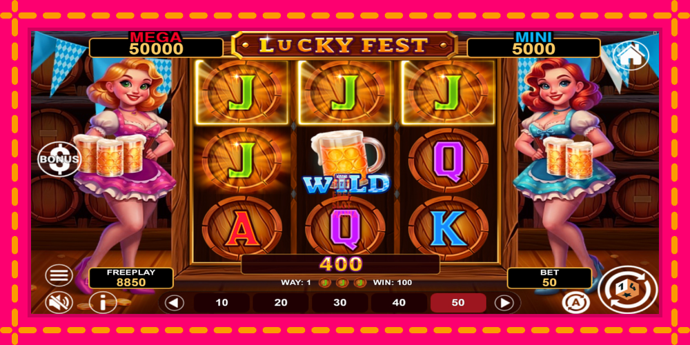 Automat Lucky Fest Hold & Win z jasną grafiką, zdjęcie 2