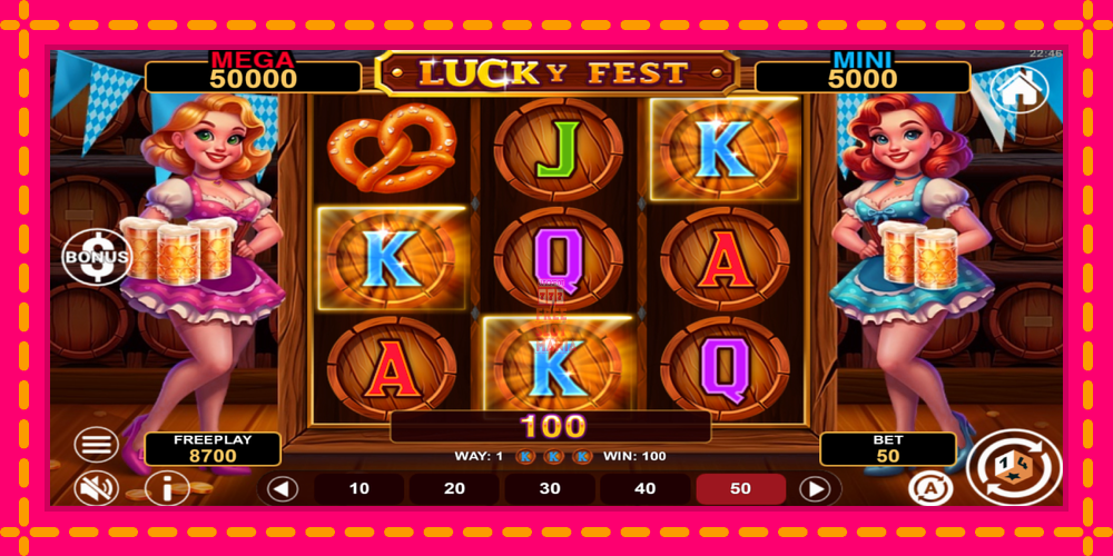 Automat Lucky Fest Hold & Win z jasną grafiką, zdjęcie 3