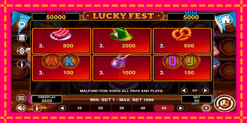 Automat Lucky Fest Hold & Win z jasną grafiką, zdjęcie 5