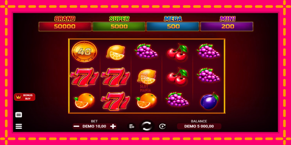 Automat Lucky Fruit Spins Bonus Buy z jasną grafiką, zdjęcie 2