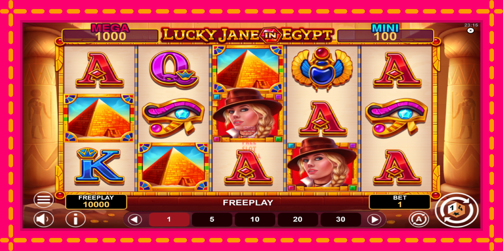 Automat Lucky Jane in Egypt Hold & Win z jasną grafiką, zdjęcie 2