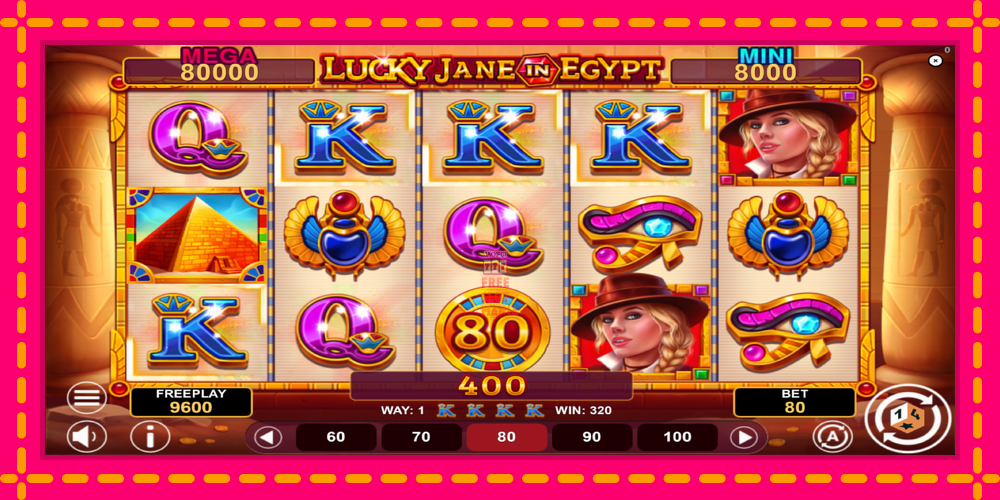 Automat Lucky Jane in Egypt Hold & Win z jasną grafiką, zdjęcie 3