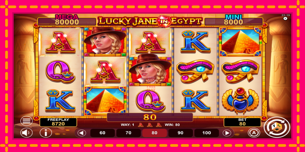 Automat Lucky Jane in Egypt Hold & Win z jasną grafiką, zdjęcie 4