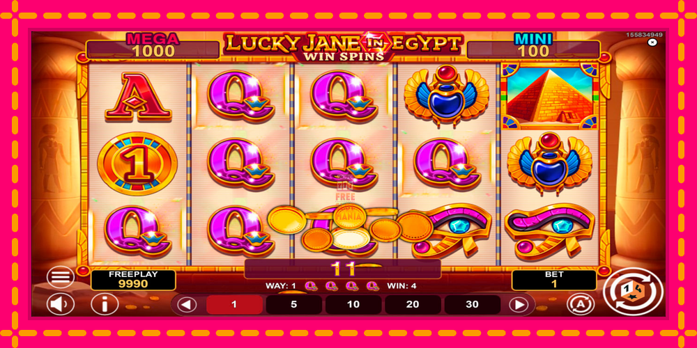 Automat Lucky Jane in Egypt Win Spins z jasną grafiką, zdjęcie 3