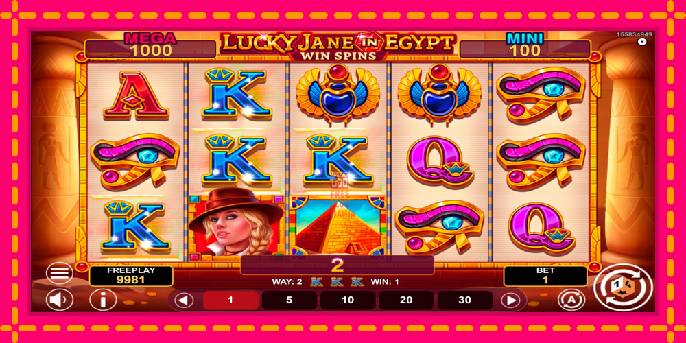 Automat Lucky Jane in Egypt Win Spins z jasną grafiką, zdjęcie 4