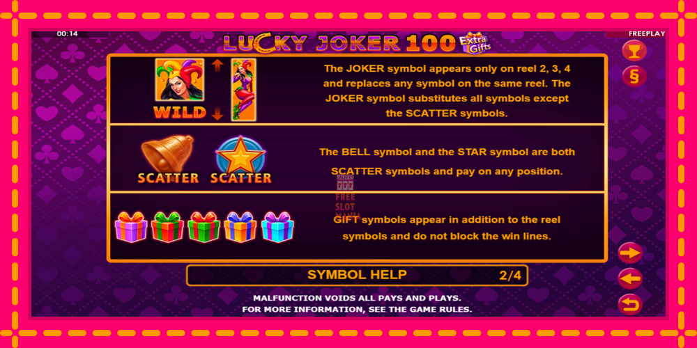 Automat Lucky Joker 100 Extra Gifts z jasną grafiką, zdjęcie 7