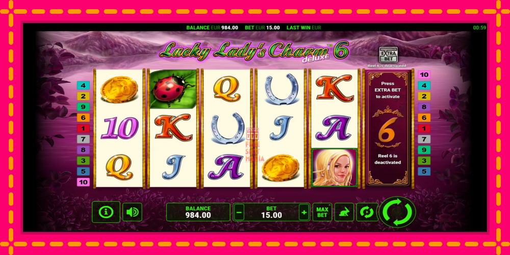 Automat Lucky Ladys Charm Deluxe 6 z jasną grafiką, zdjęcie 2