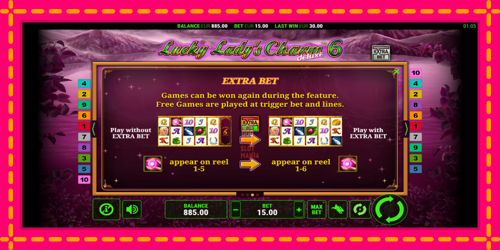 Automat Lucky Ladys Charm Deluxe 6 z jasną grafiką, zdjęcie 7