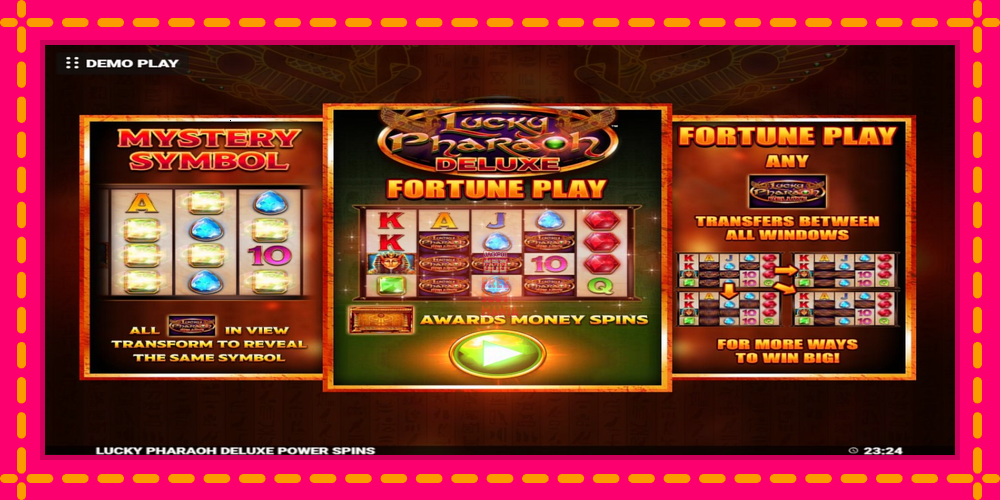 Automat Lucky Pharaoh Deluxe Fortune Play z jasną grafiką, zdjęcie 1