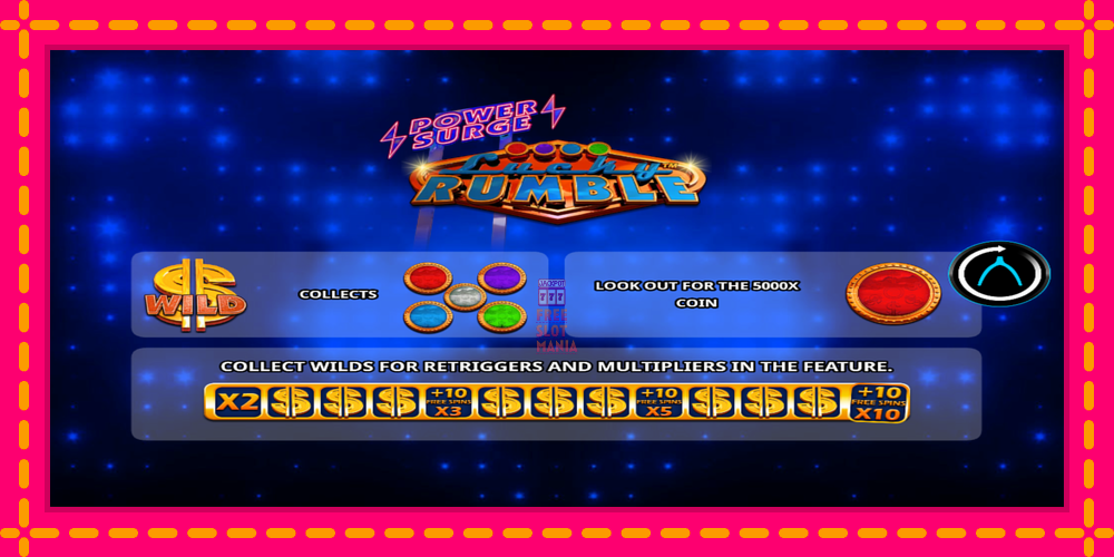 Automat Lucky Rumble Power Surge z jasną grafiką, zdjęcie 1