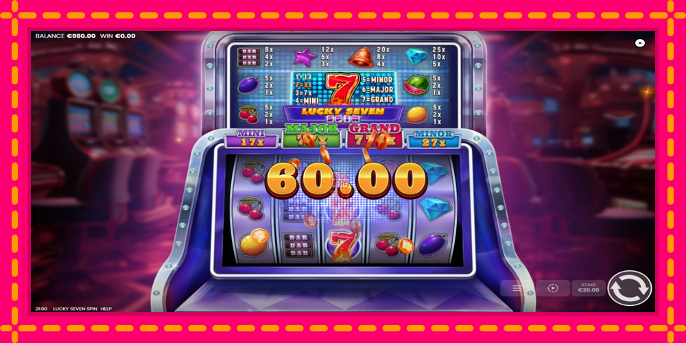 Automat Lucky Seven Spin z jasną grafiką, zdjęcie 3