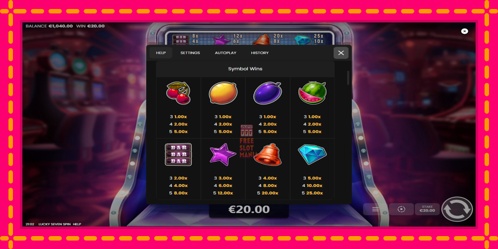 Automat Lucky Seven Spin z jasną grafiką, zdjęcie 5