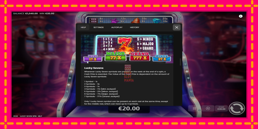 Automat Lucky Seven Spin z jasną grafiką, zdjęcie 6