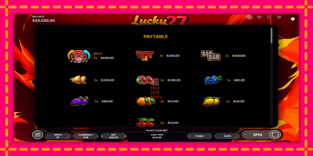 Automat Lucky Streak 27 z jasną grafiką, zdjęcie 5