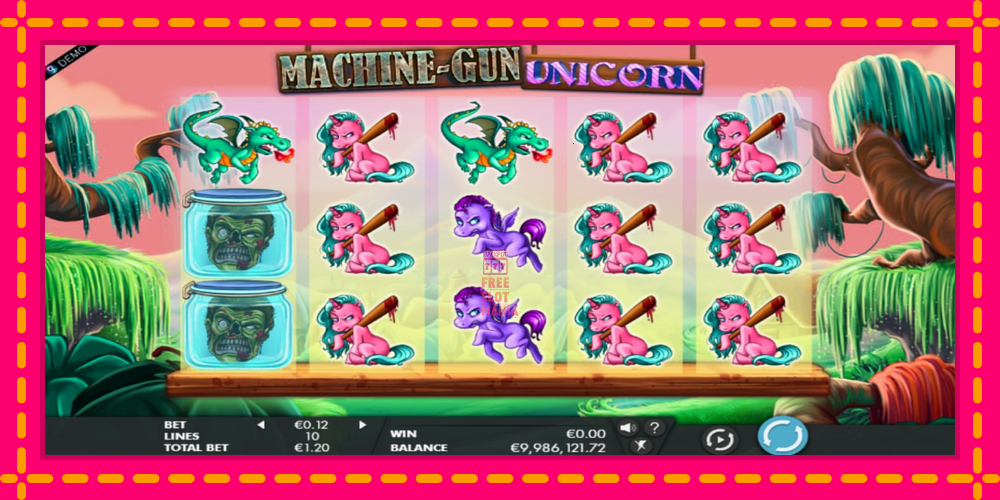 Automat Machine Gun Unicorn z jasną grafiką, zdjęcie 1