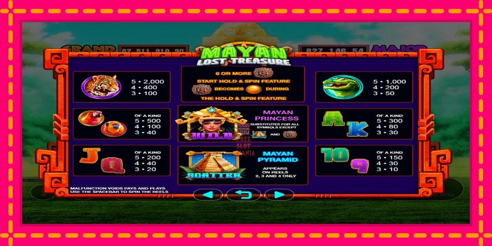 Automat Mayan Lost Treasure z jasną grafiką, zdjęcie 4