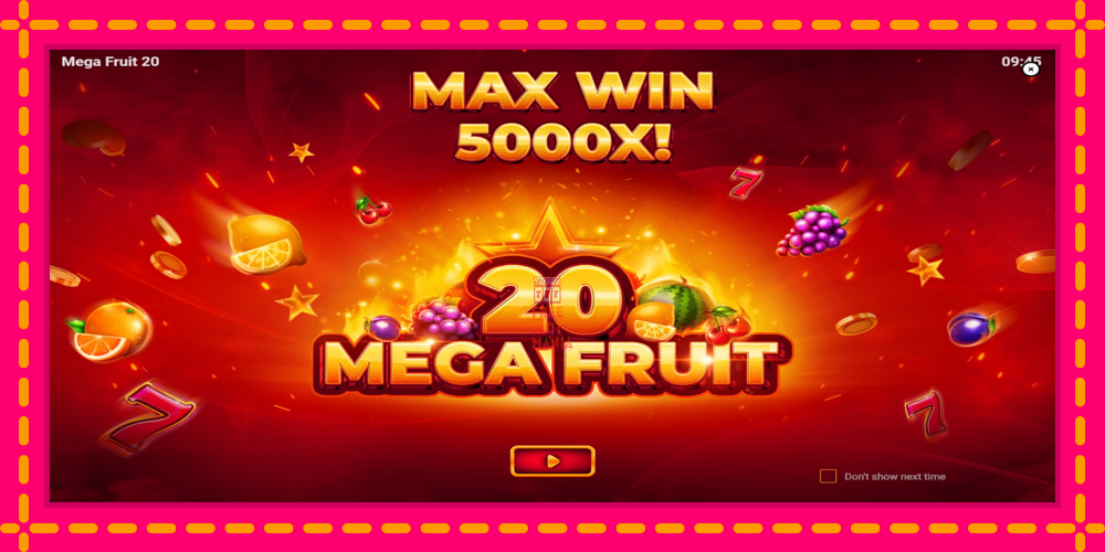 Automat Mega Fruit 20 z jasną grafiką, zdjęcie 1