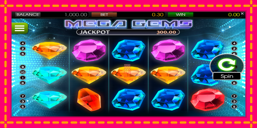 Automat Mega Gems z jasną grafiką, zdjęcie 1