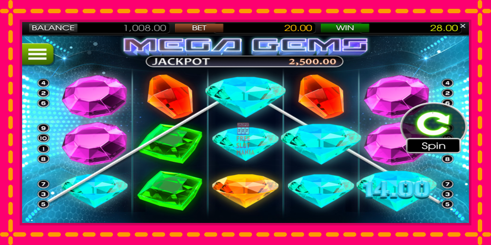 Automat Mega Gems z jasną grafiką, zdjęcie 2