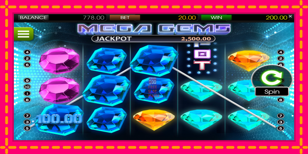 Automat Mega Gems z jasną grafiką, zdjęcie 4