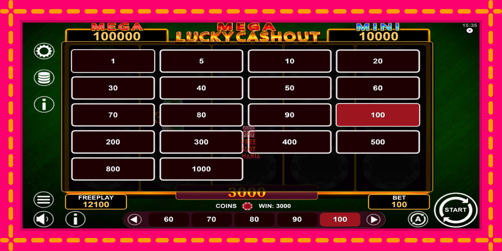 Automat Mega Lucky Cashout z jasną grafiką, zdjęcie 7