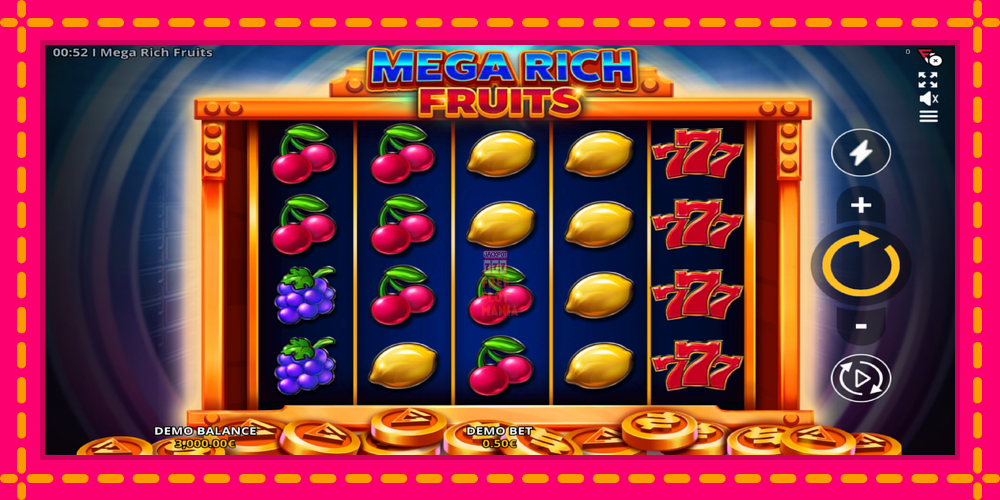 Automat Mega Rich Fruits z jasną grafiką, zdjęcie 2