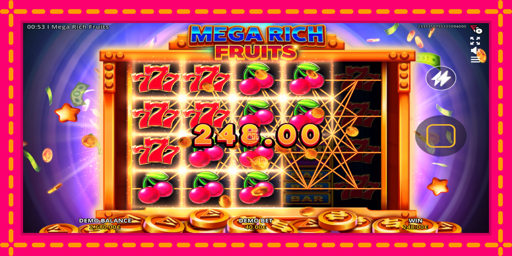 Automat Mega Rich Fruits z jasną grafiką, zdjęcie 3