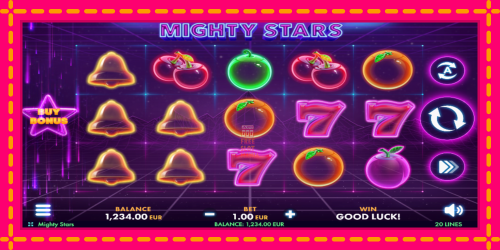 Automat Mighty Stars z jasną grafiką, zdjęcie 2