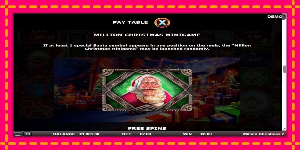 Automat Million Christmas 2 z jasną grafiką, zdjęcie 5