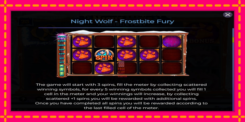 Automat Night Wolf - Frostbite Fury z jasną grafiką, zdjęcie 5