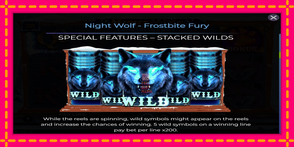 Automat Night Wolf - Frostbite Fury z jasną grafiką, zdjęcie 6