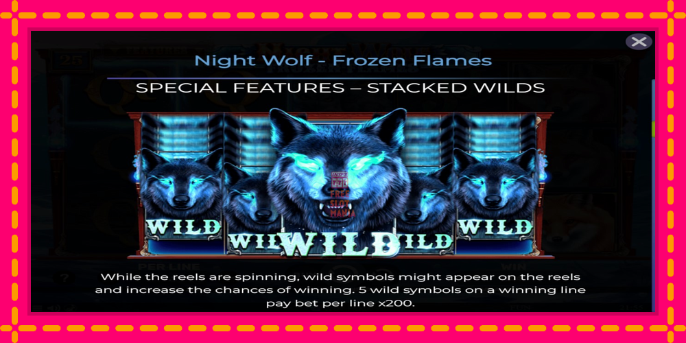 Automat Night Wolf - Frozen Flames z jasną grafiką, zdjęcie 4